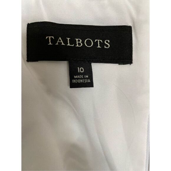 Talbots black and white paisley print knee length pencil skirt size 10 - Picture 5 of 5